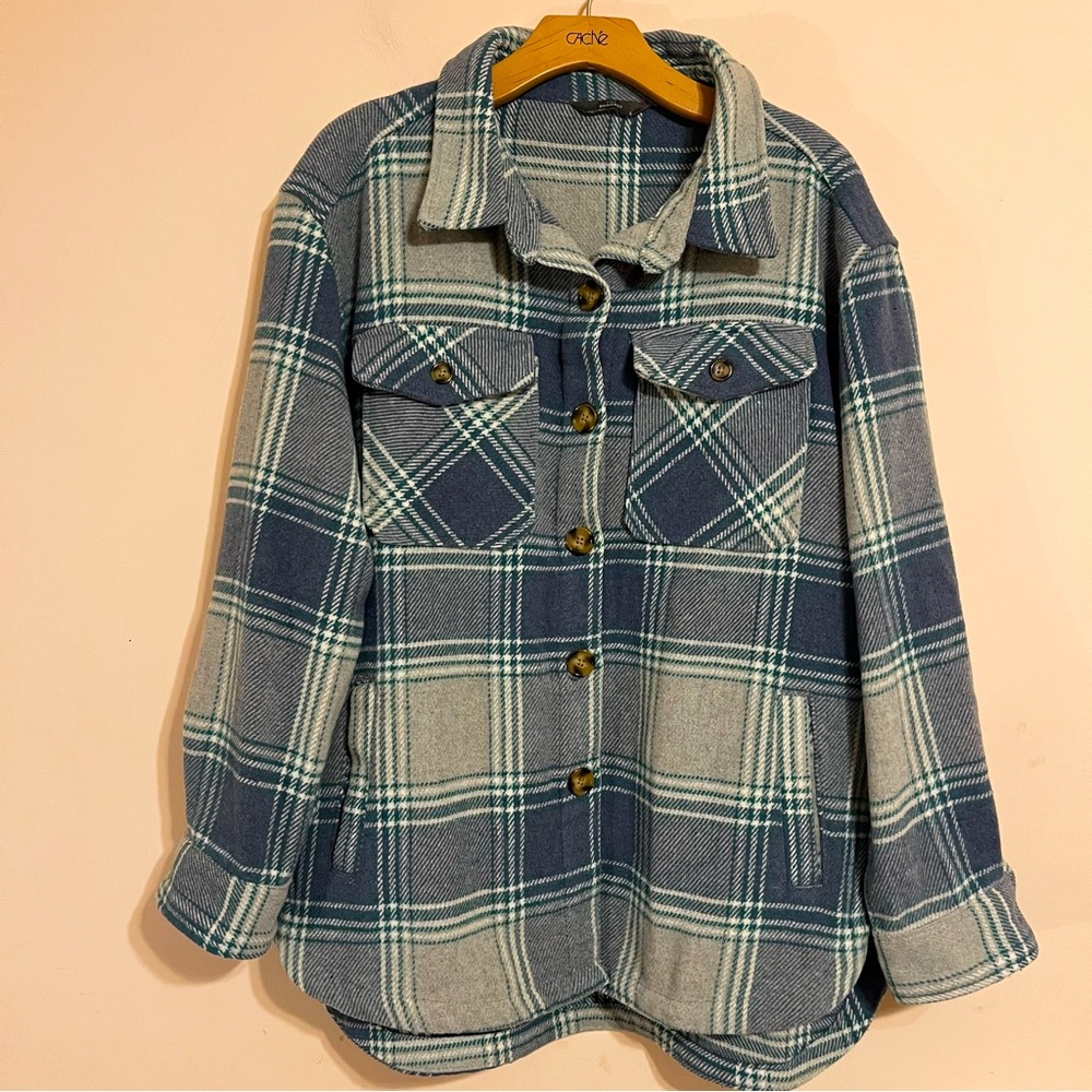 Gray Plaid Shacket